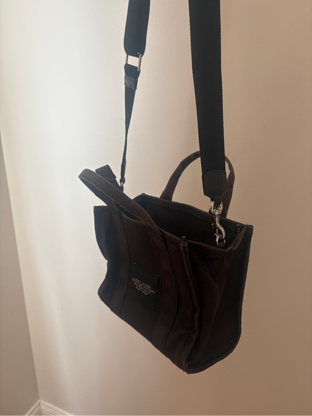 Marc Jacobs black Canvas Tote Bag with Shoulder Strap - Picture 4 of 7